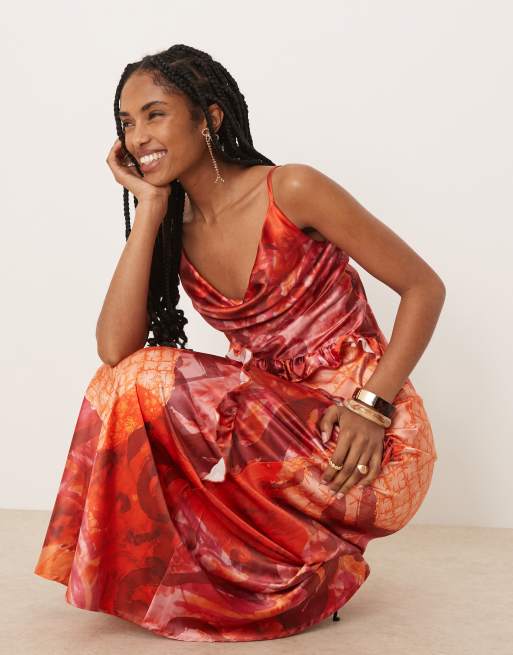 strapless open back dress HAVANA BOHO DRESS / RED STRIPE – Holiday Resortwear main image 0