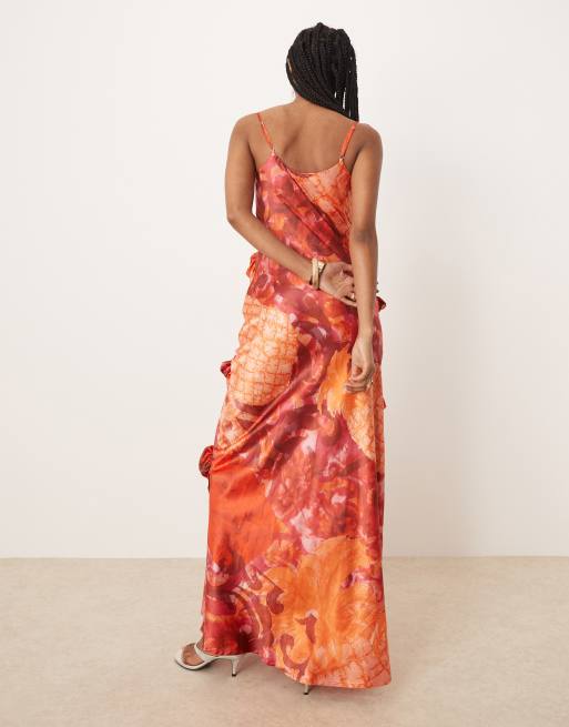 Isabelle Pennington-Edmead Havana maxi dress with ruffle detail in  pineapple print | ASOS