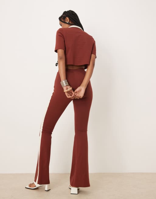 Isabelle Pennington-Edmead Kingston flare pants in brown - part of a set, 5 of 5