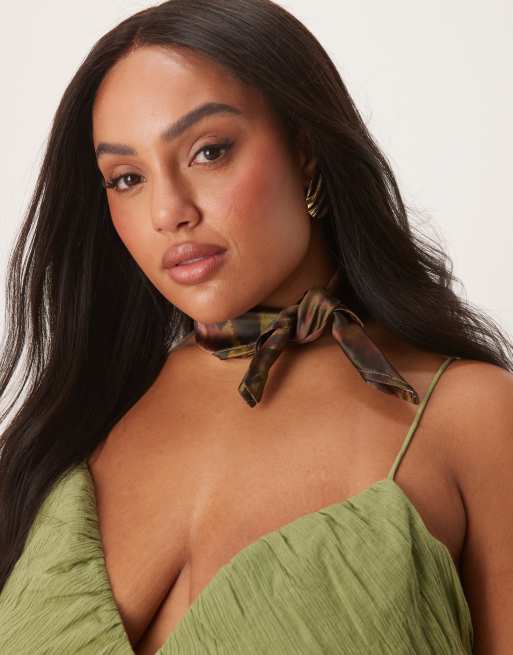 Isabelle Pennington-Edmead satin scarf  in tiger shell print, 3 of 3