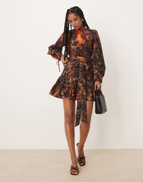 Isabelle Pennington-Edmead Tiger Shell mini dress in shell print