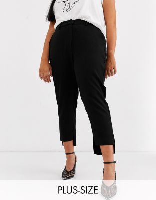 i.Scenery slim leg trousers-Black