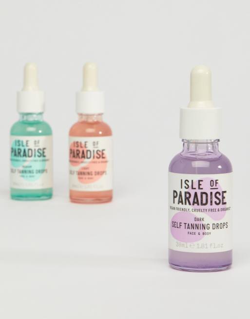 Isle of Paradise – Face + Body – Olejek samoopalający do twarzy, Dark: 30 ml, 3 z 4