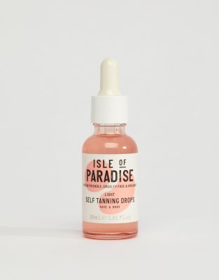 [Isle of Paradise] Isle of Paradise Self Tanning Face + Body Drops Light 30ml-No colour No Size Light