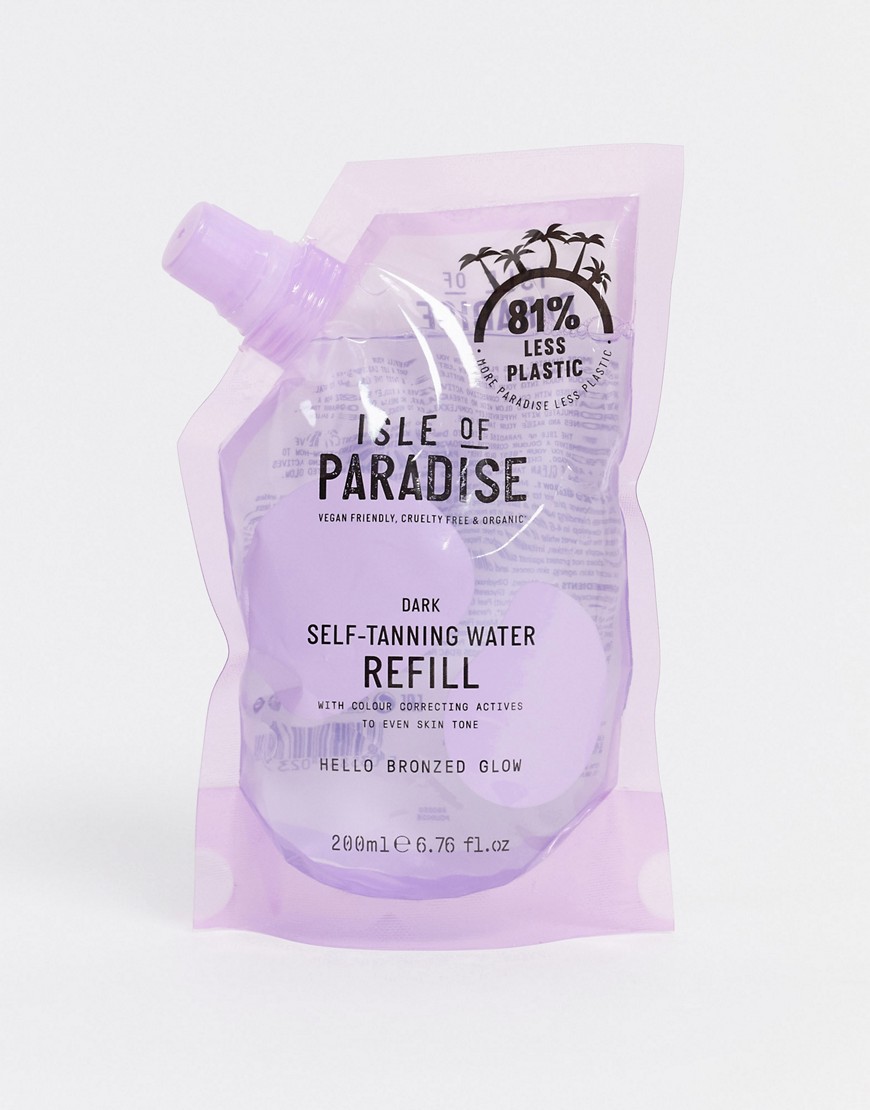 ISLE OF PARADISE SELF TANNING WATER REFILL POUCH - DARK 6.76 FL OZ-NO COLOR,890050 US
