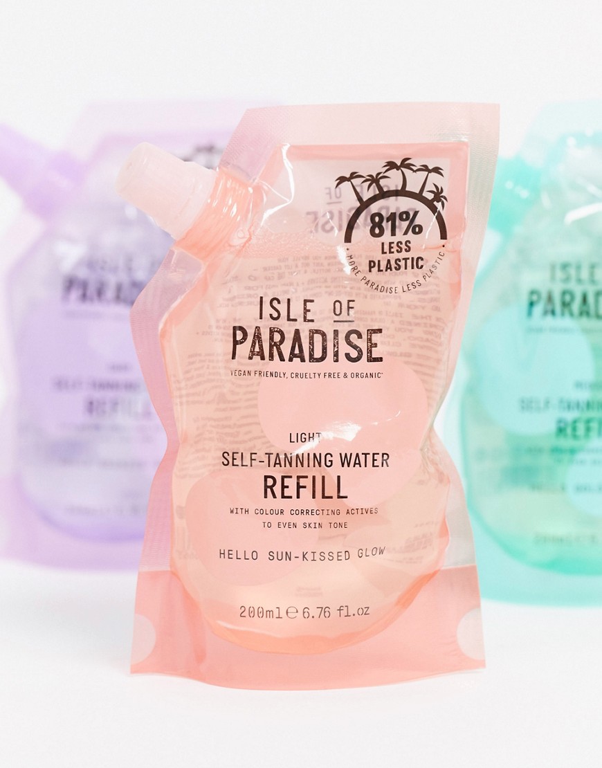 Isle of Paradise Self-Tanning Water Refill Pouch Light 200ml-No colour