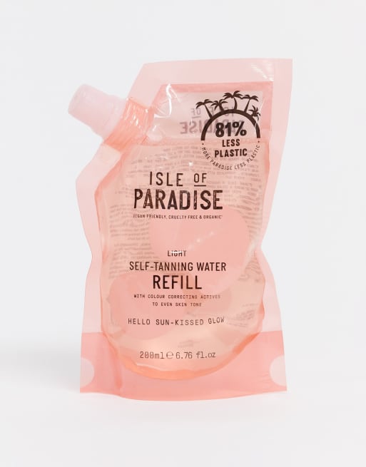 Isle of Paradise - Self-Tanning Water Refill Pouch Light - Refillpåse 200 ml, 3 av 4