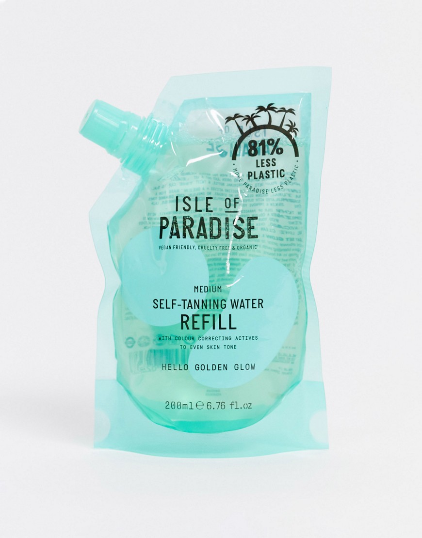 ISLE OF PARADISE SELF TANNING WATER REFILL POUCH - MEDIUM 6.76 FL OZ-NO COLOR,890049 US
