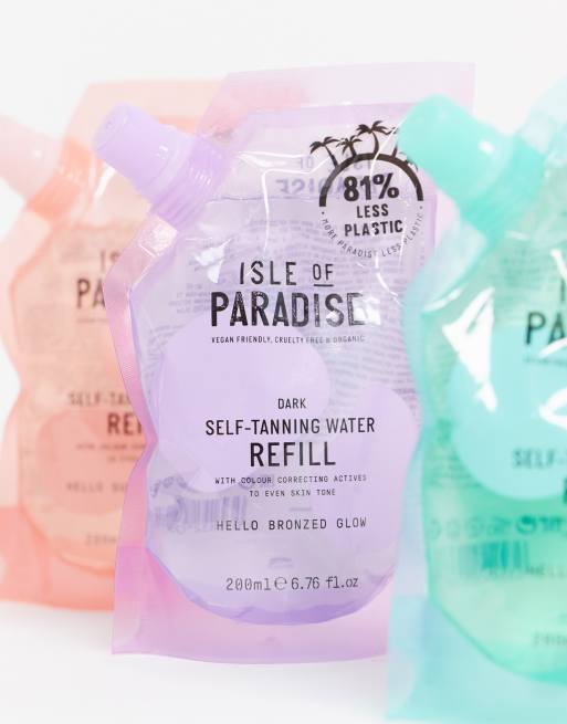 Isle of Paradise - Selvbruner-vand Refill Pouch Dark 200 ml, 3 af 4