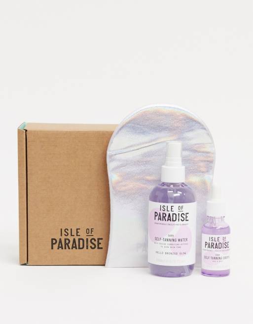 Isle of Paradise - Zelfbruiningsdruppels en waterset in donker BESPAAR 25%