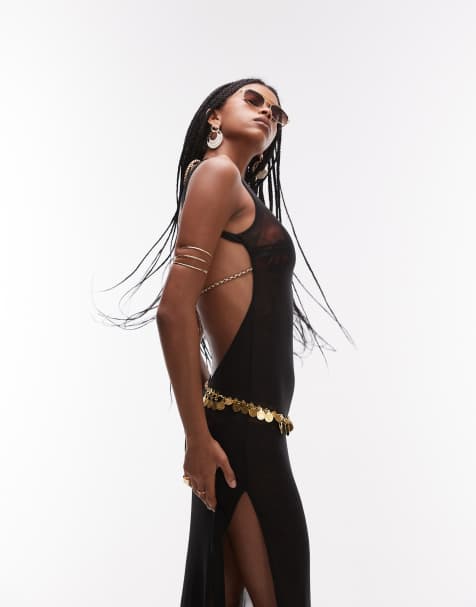 It's Now Cool backless beach maxi dress in black - view 1