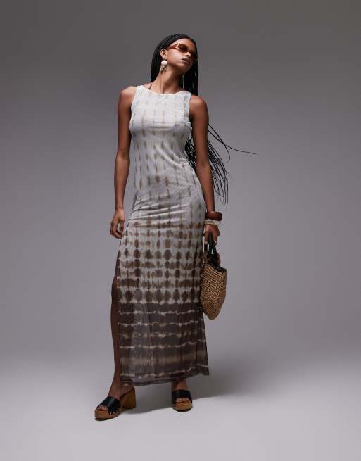 It's Now Cool backless beach maxi dress in brown