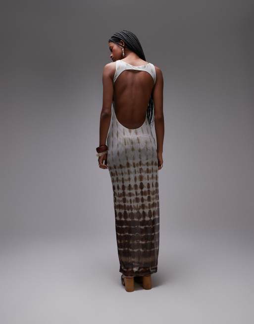 It's Now Cool backless beach maxi dress in brown