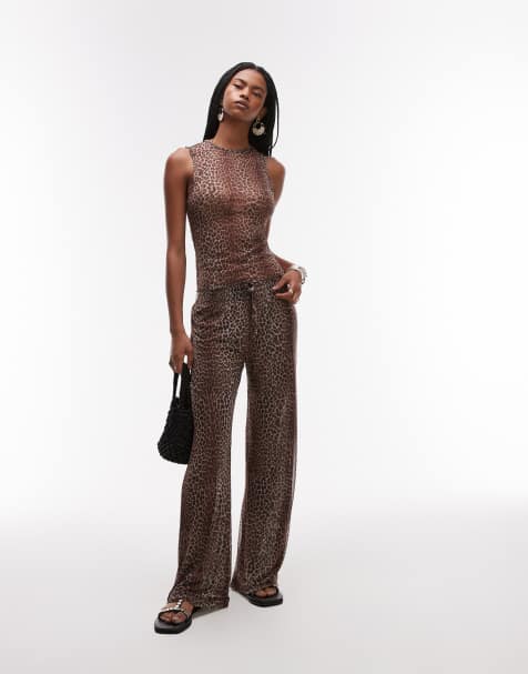 It's Now Cool leopard print mesh set in brown - view 1
