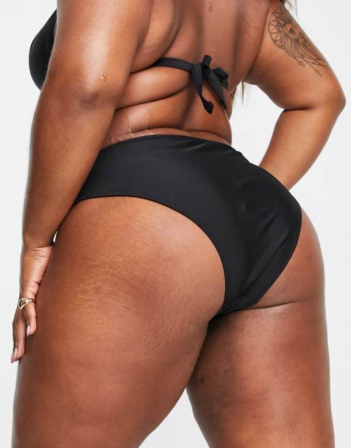 Ivory Rose Curve - Mix and Match - Slip bikini alti neri con fascette , 2 di 4