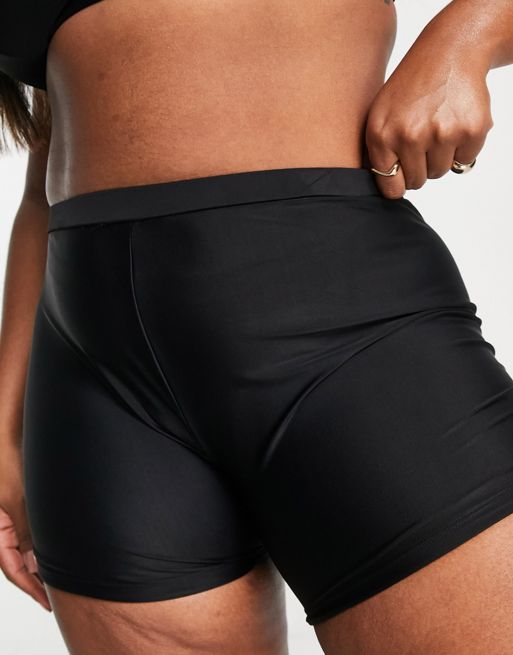 Ivory Rose Curve mix & match legging bikini bottoms in black
