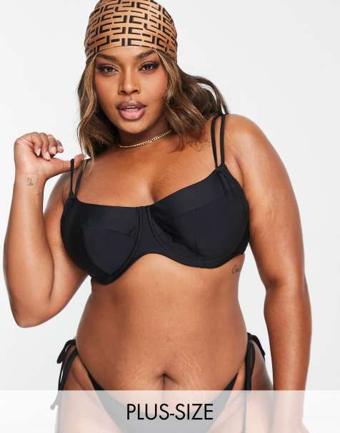 Ivory Rose Curve - Mix og match - Sort balconette-bikinitop - view 1