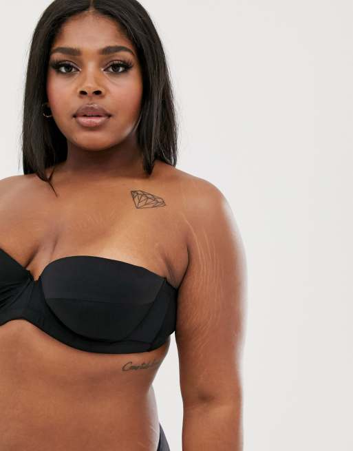 Ivory Rose Curve - Multifunctionele strapless-beha in zwart, 3 van 4