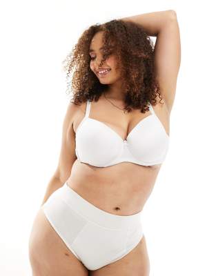 Ivory Rose Lingerie Ivory Rose Curve plain t-shirt bra in white