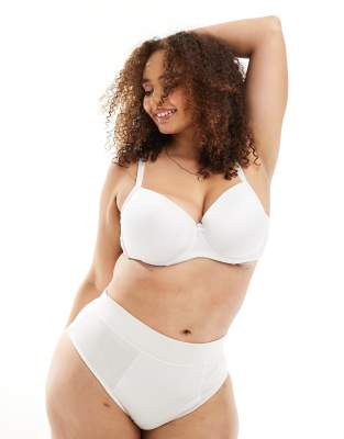 ASOS DESIGN Curve Marina smoothing underwire bra in beige-Neutral