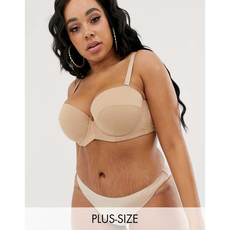 Ivory Rose Curve Reggiseno senza spalline multiposizione Asos Donna Abbigliamento Intimo Reggiseni Strapless 