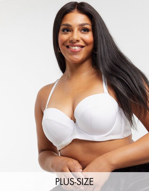 Ivory Rose Curve strapless multiway bra in beige