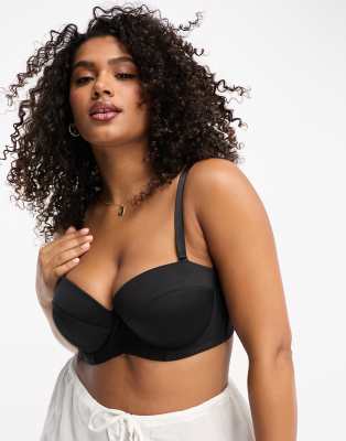 Ivory Rose Lingerie Ivory Rose Curve strapless multiway bra in black