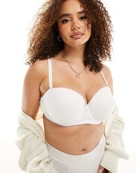 Ivory Rose Curve – Vit, axelbandslös BH - view 1