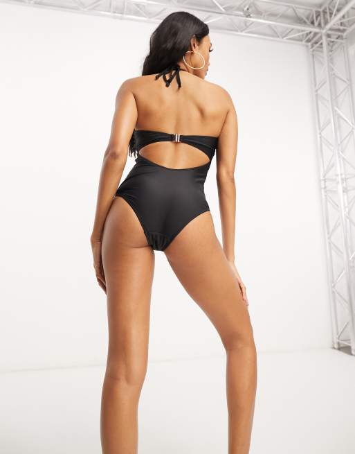 ASOS Fuller Bust High Leg Elastic Waist Swimsuit 3221255