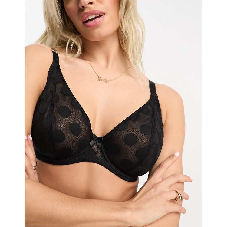 ASOS DESIGN Fuller Bust microfibre moulded t-shirt bra in black