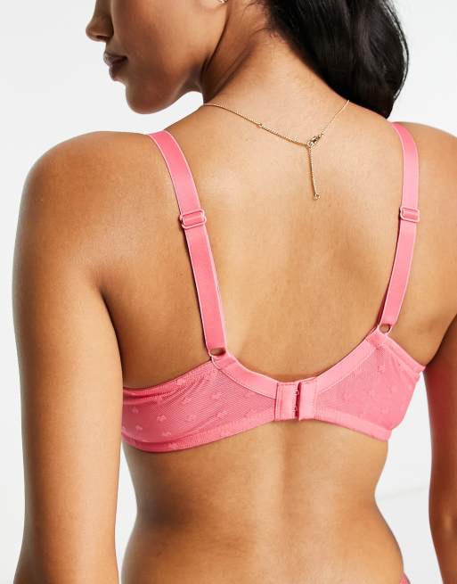 Ivory Rose Fuller Bust wrap front sports bra in pink