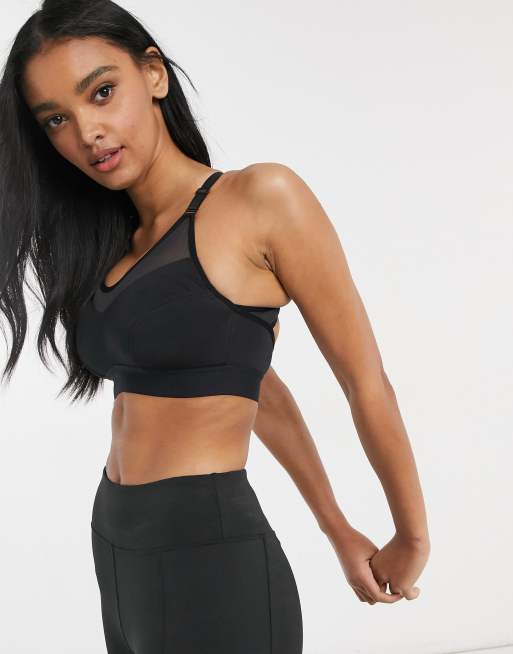 Ivory Rose Fuller Bust wrap front sports bra in black