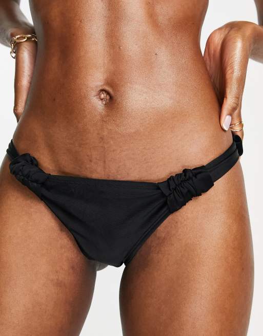 Ivory Rose – Fuller Bust – Mix and Match – Czarny dół od bikini z węzełkami po bokach, 3 z 4