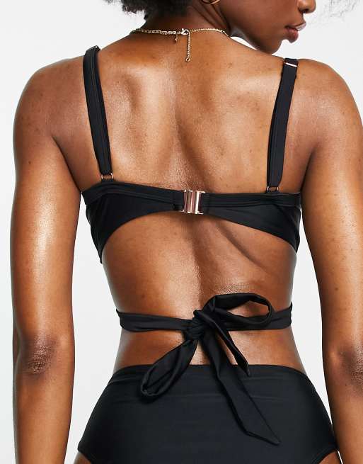 Ivory Rose – Fuller Bust – Mix and Match – Wickel-Bikinioberteil in Schwarz, 2 von 4