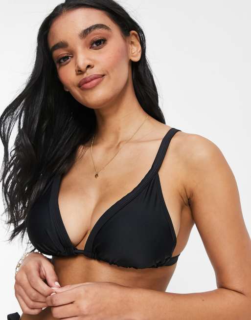 ASOS DESIGN Fuller Bust mix and match underwired bikini top in black