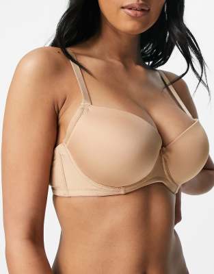 Ivory Rose Fuller Bust plain t-shirt bra in beige