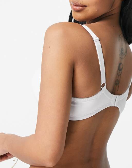 Ivory Rose Fuller Bust plain t-shirt bra in white , 2 of 4