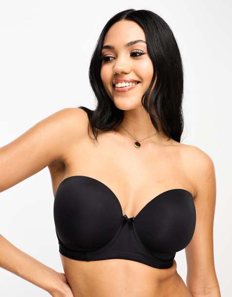 Ivory Rose Fuller Bust strapless bra in black  - view 1