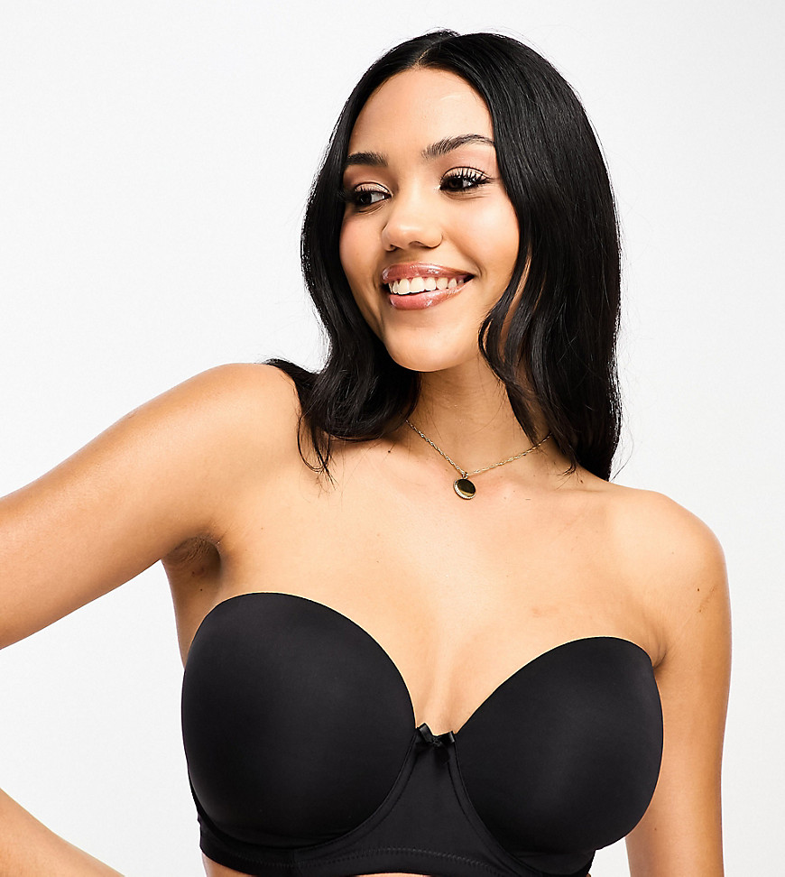 Ivory Rose Fuller Bust strapless bra in black