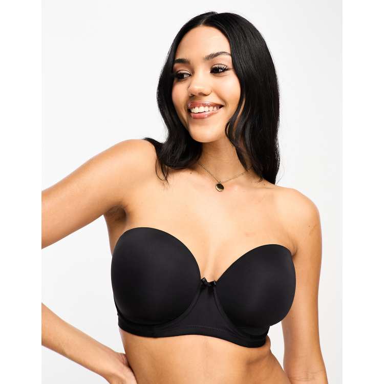 Black strapless shop bra