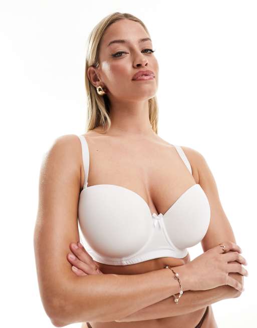 Ivory Rose Fuller Bust strapless bra in white, 4 of 4
