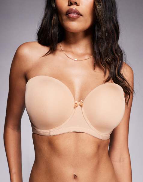 Ivory Rose Lingerie Fuller bust moulded plain multiway strapless bra in beige - view 1