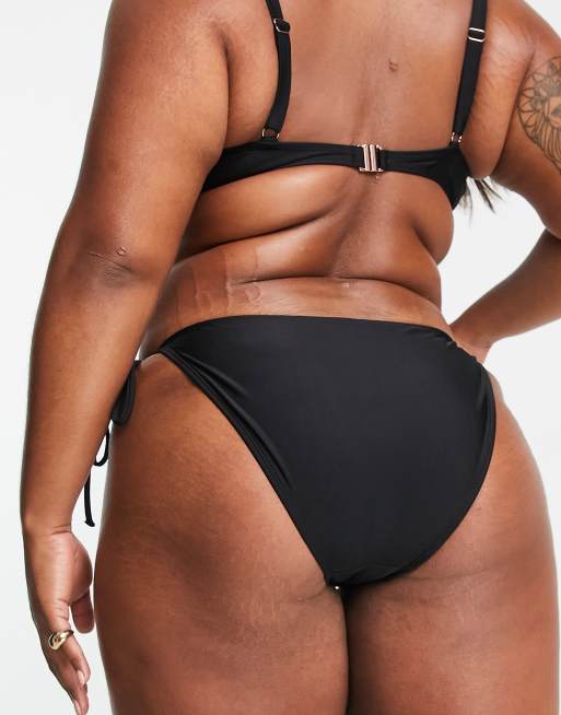 Ivory Rose – Mieszaj i łącz – Czarny dół od bikini z paseczkami , 2 z 4