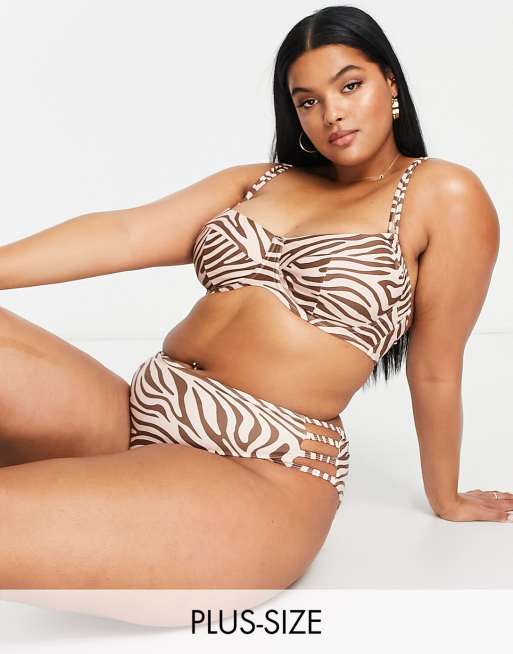 Ivory Rose Plus - Bikini à zébrures, 2 de 3