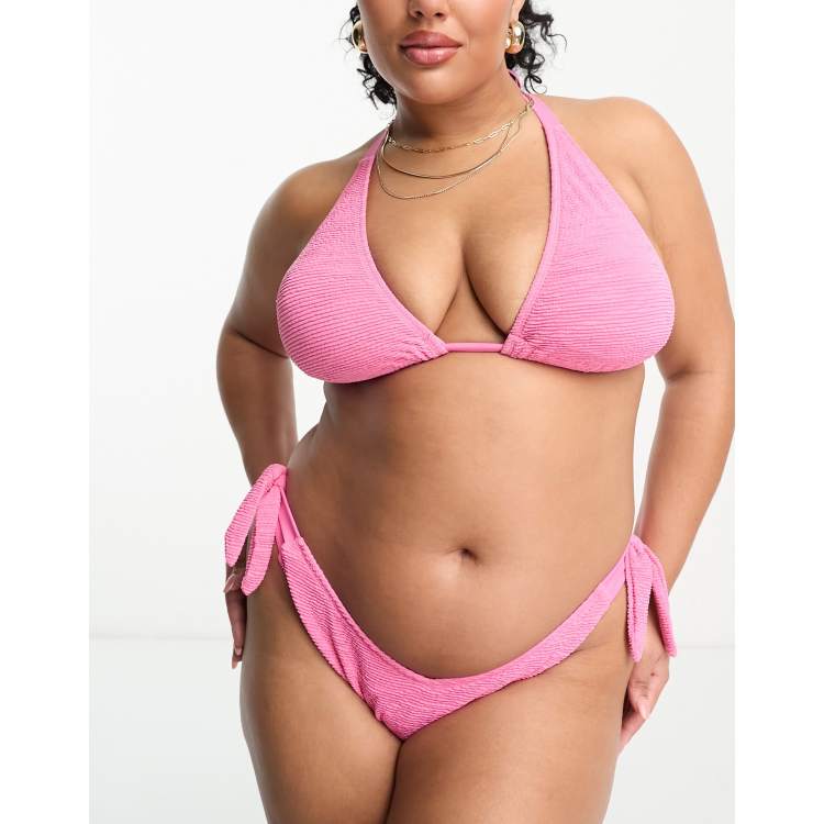 Plus size pink store bikini