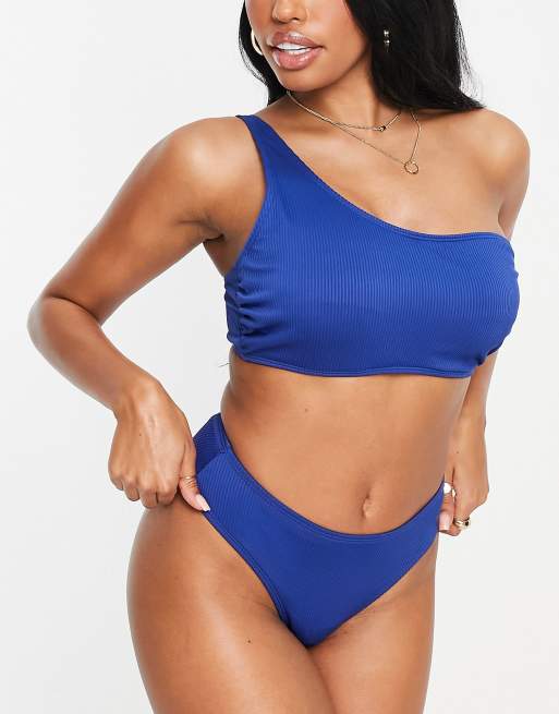 Ivory Rose - Mix & Match - Bas de bikini côtelé à taille haute - Bleu marine - NAVY, 5 de 6