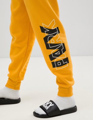 ivy park yellow joggers