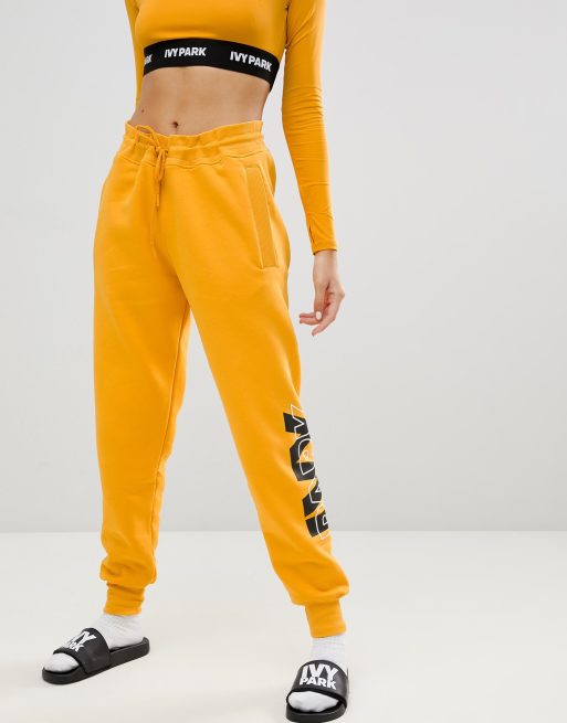 Ivy park sales yellow joggers