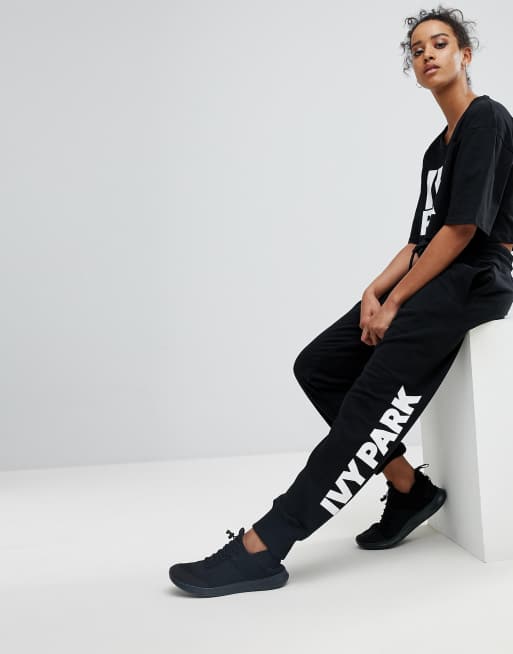 Ivy park sales logo joggers