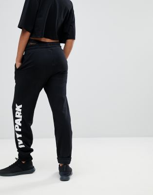 ivy park black joggers